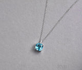 Cushion Cut Colored Stone and Diamond Pendant
