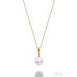 Cultured Pearl & Solitaire Diamond Pendant