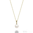 Cultured Pearl & Solitaire Diamond Pendant
