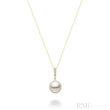 Cultured Pearl & Diamond Bail Pendant-RNB Jewellery