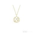 "LOVE" Circle Diamond Pendant