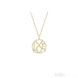 "LOVE" Circle Diamond Pendant