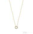 Halo Mother of Pearl Diamond Necklace