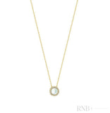 Halo Mother of Pearl Diamond Necklace