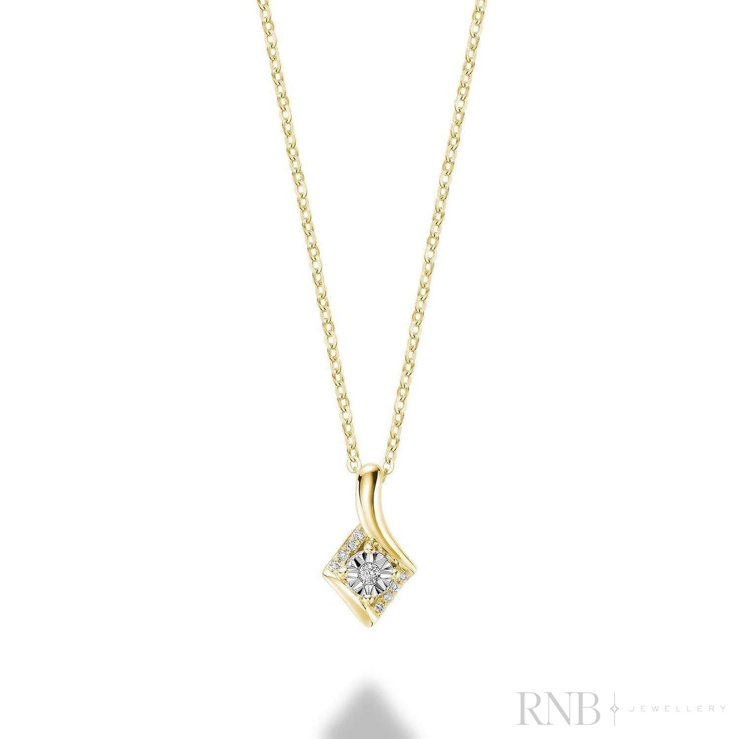 Illusion Setting Diamond Pendant