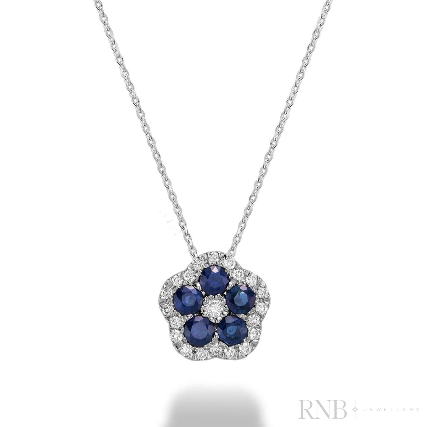 Precious Stone Flower Diamond Pendant