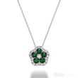 Precious Stone Flower Diamond Pendant