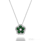 Precious Stone Flower Diamond Pendant