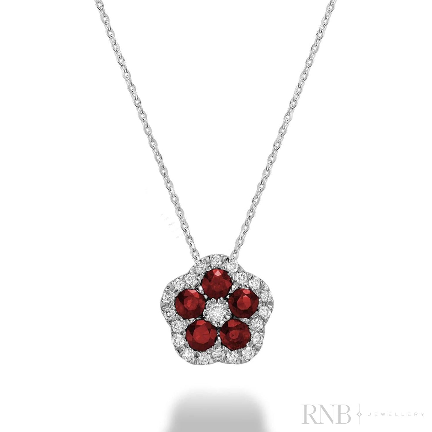 Precious Stone Flower Diamond Pendant
