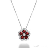Precious Stone Flower Diamond Pendant