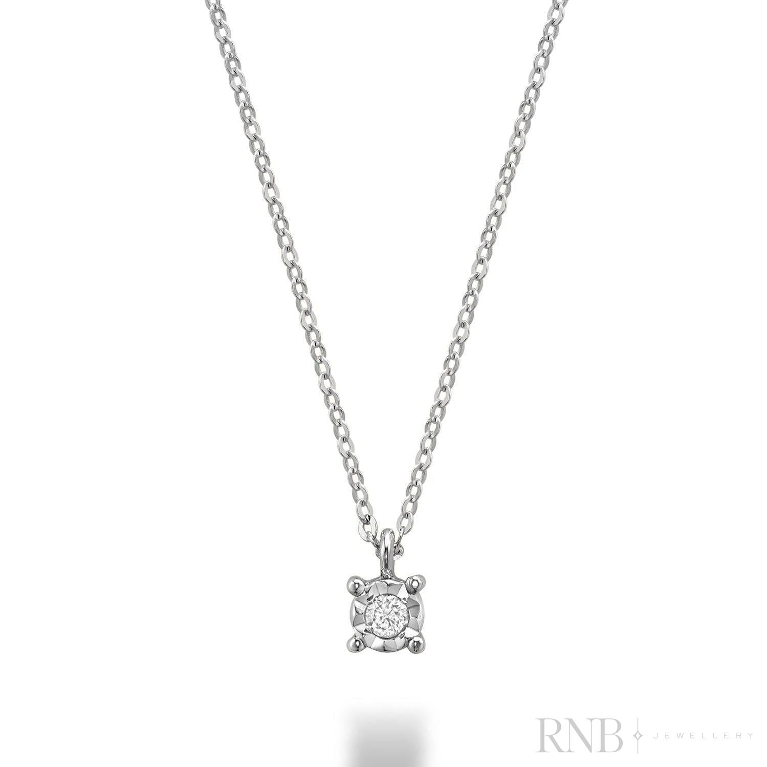 Illusion Solitaire Diamond Pendant