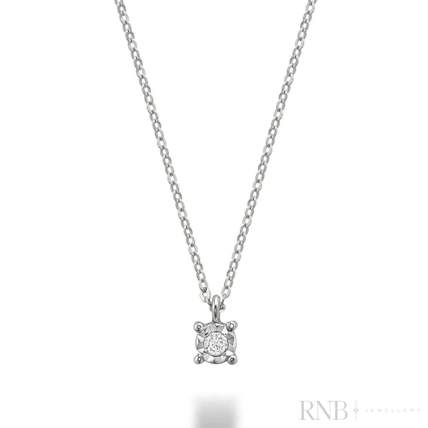 Illusion Solitaire Diamond Pendant