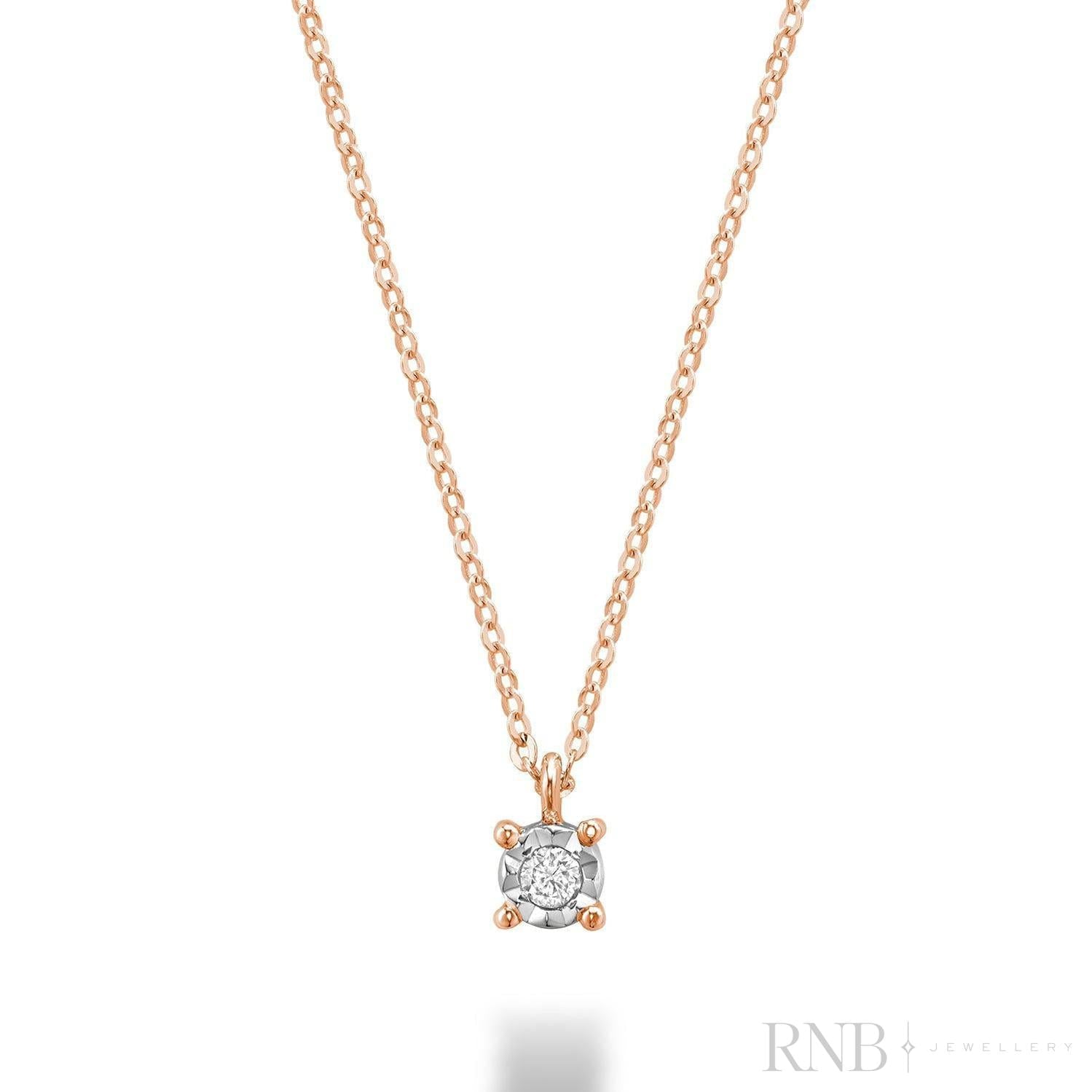 Illusion Solitaire Diamond Pendant