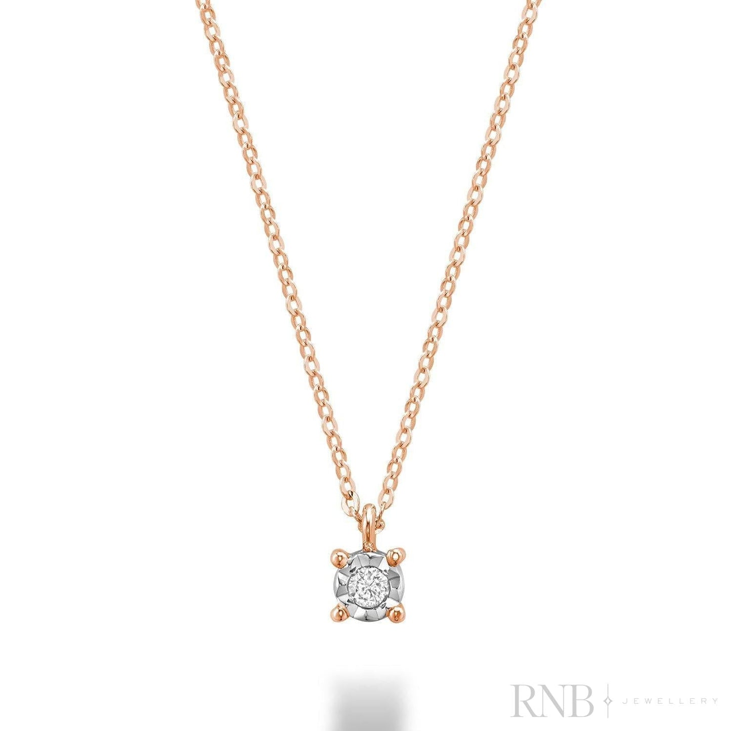 Illusion Solitaire Diamond Pendant