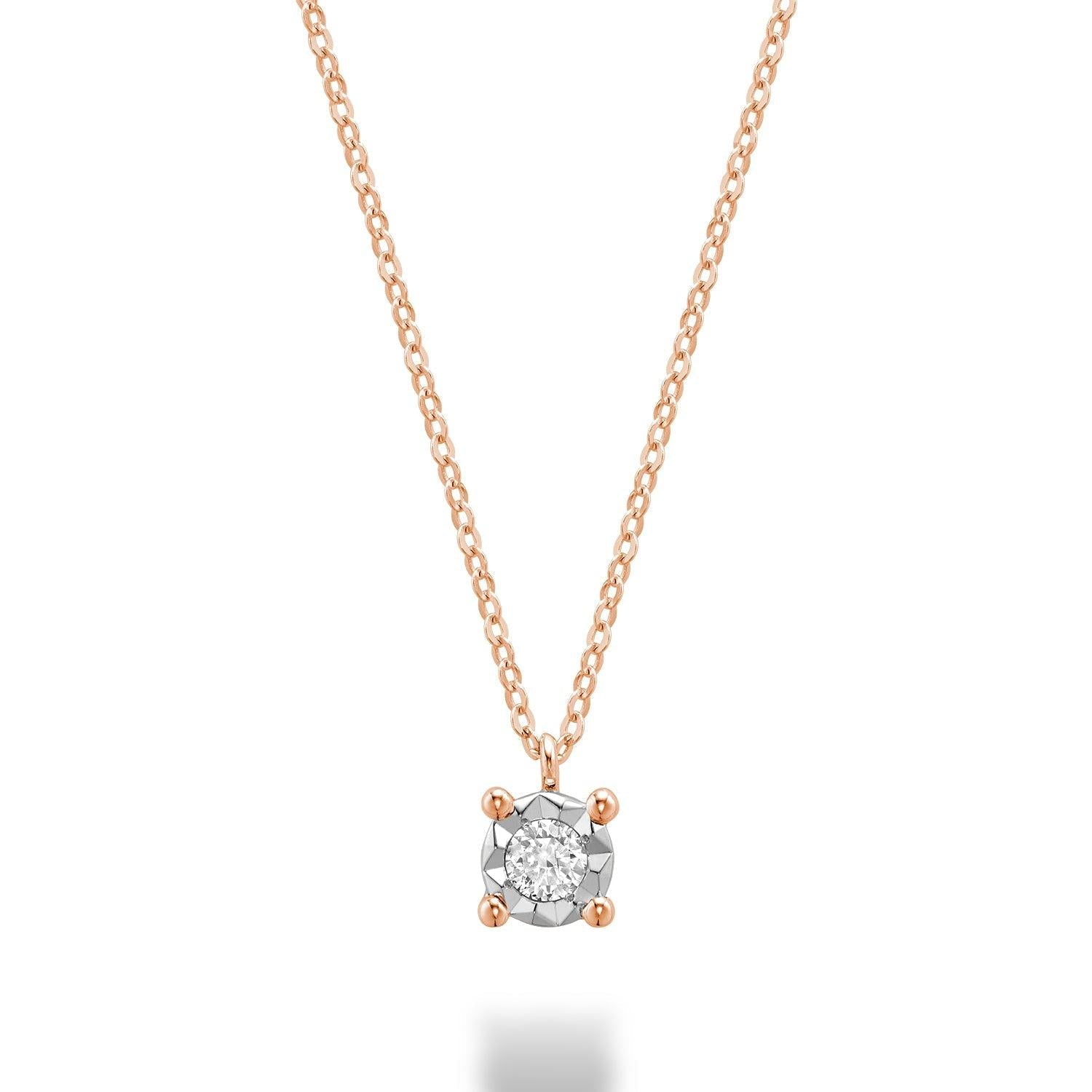 Illusion Solitaire Diamond Pendant