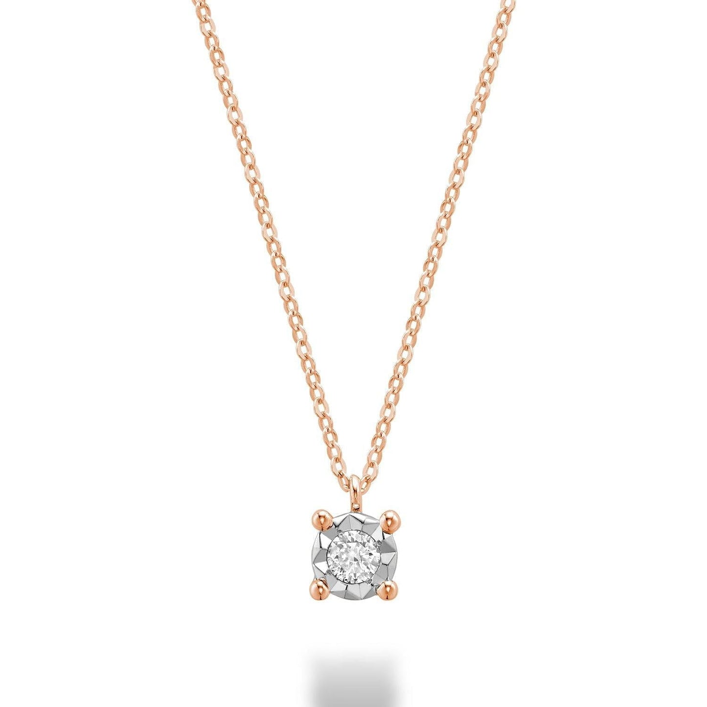 Illusion Solitaire Diamond Pendant
