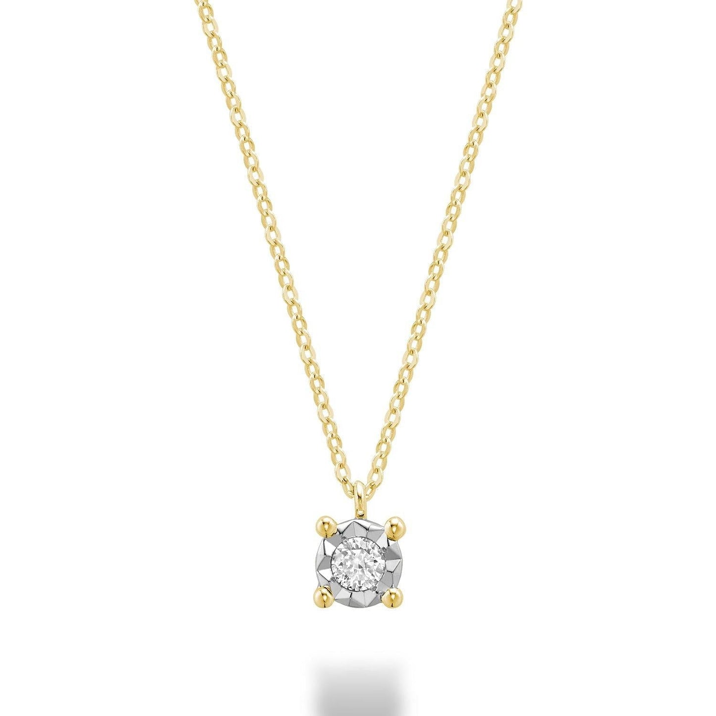 Illusion Solitaire Diamond Pendant