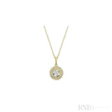Halo Round illusion Diamond Pendant