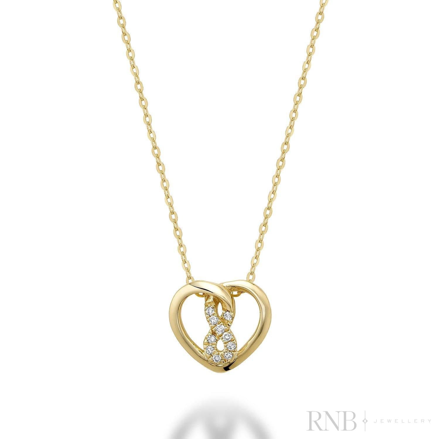 Heart Infinity Diamond Pendant