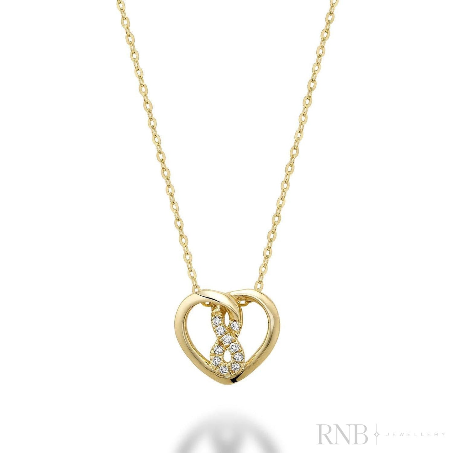 Heart Infinity Diamond Pendant