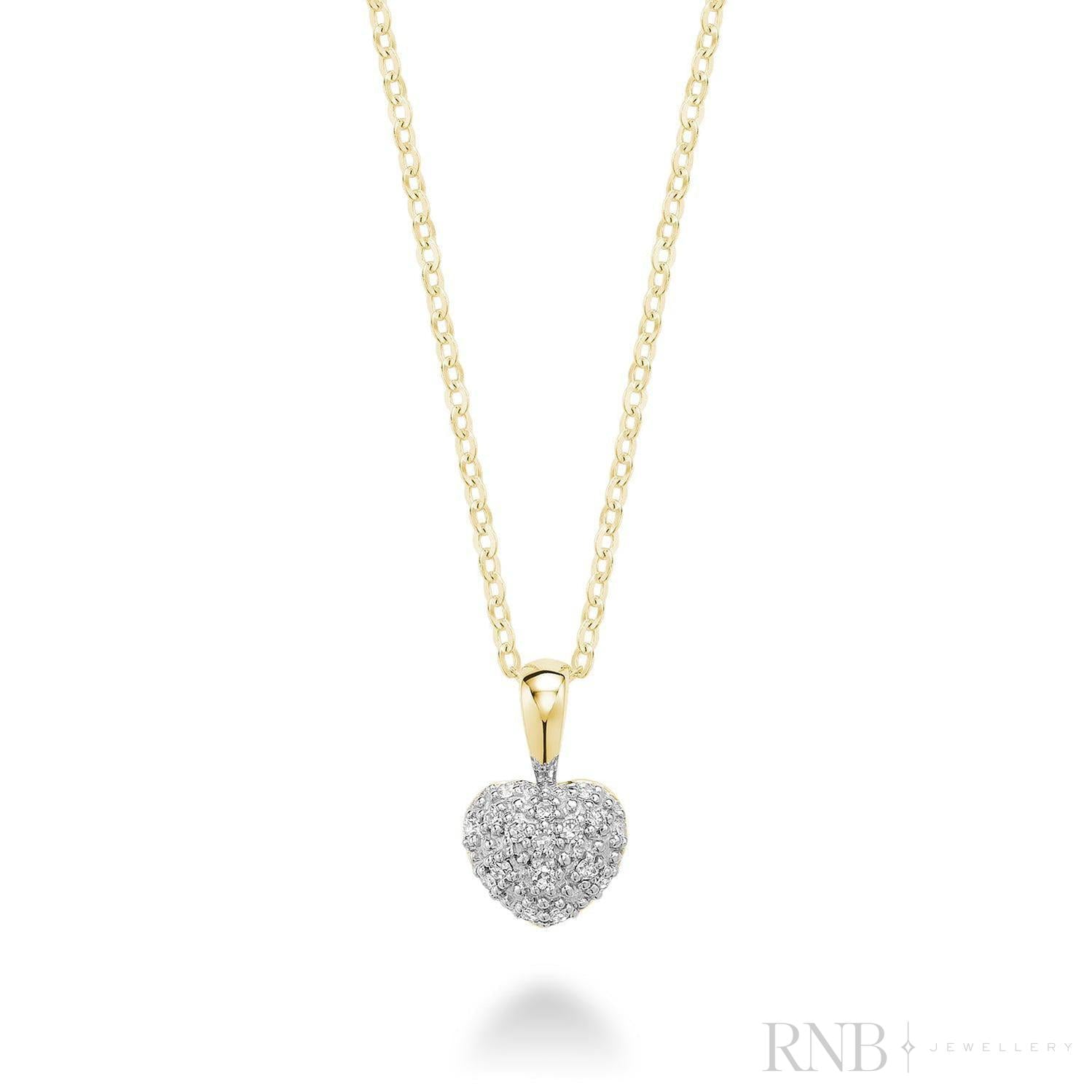 Pave Diamond Heart Pendant