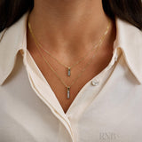 Medium Bar Illusion Diamond Pendant