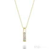 Medium Bar Illusion Diamond Pendant