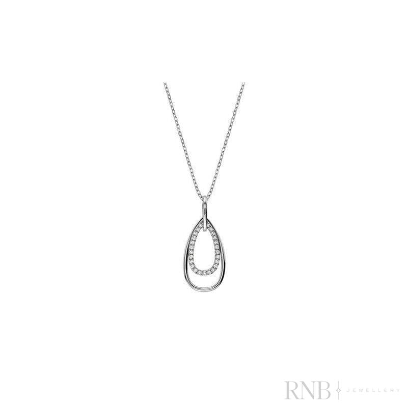 Double Pear Shape Diamond Pendant