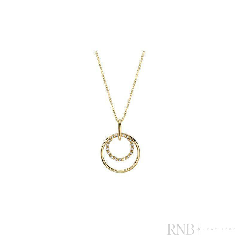 Double Circle Diamond Pendant
