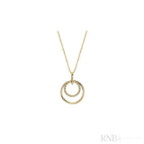 Double Circle Diamond Pendant