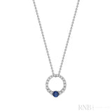Precious Stone & Circle of Life Diamond Pendant