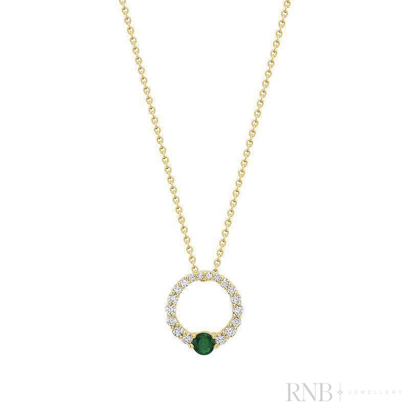 Precious Stone & Circle of Life Diamond Pendant