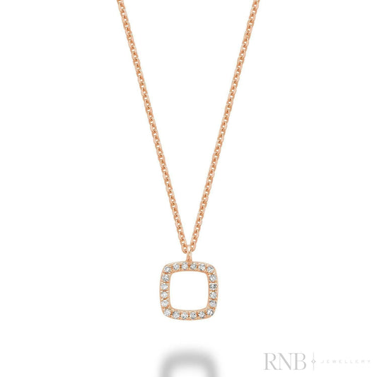 Petite Cushion Shape Diamond Pendant