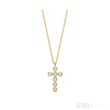 Bezel Cross Diamond Necklace