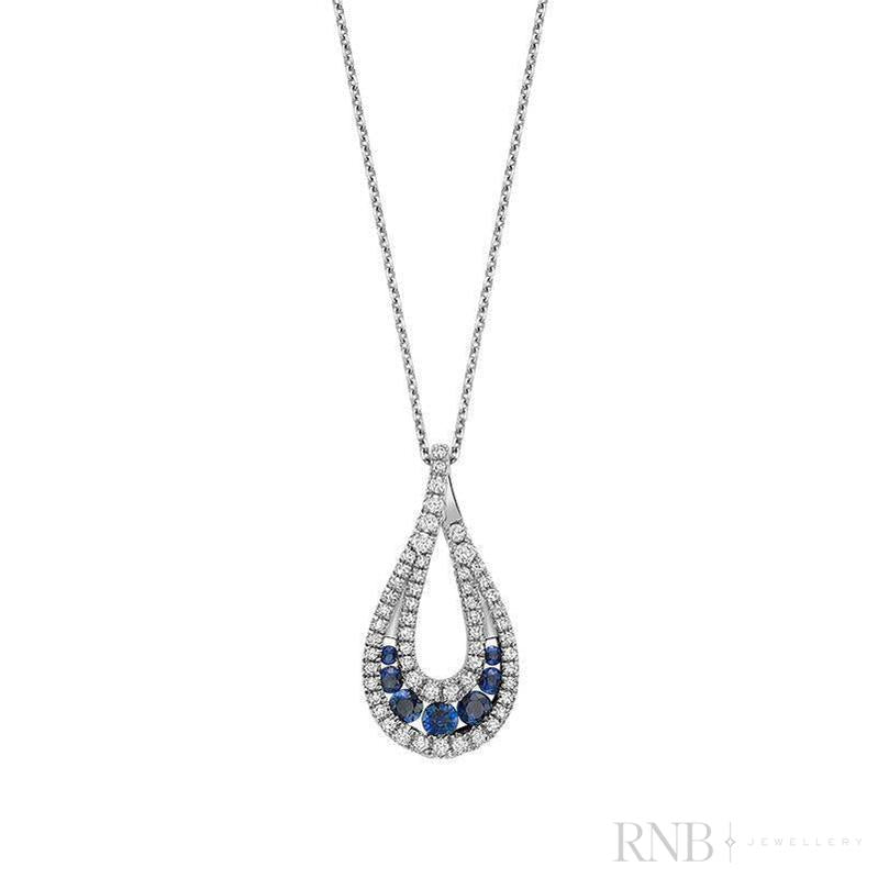 Fancy Pear Shape with Precious Stones & Diamonds Pendant
