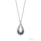 Fancy Pear Shape with Precious Stones & Diamonds Pendant