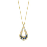 Fancy Pear Shape with Precious Stones & Diamonds Pendant