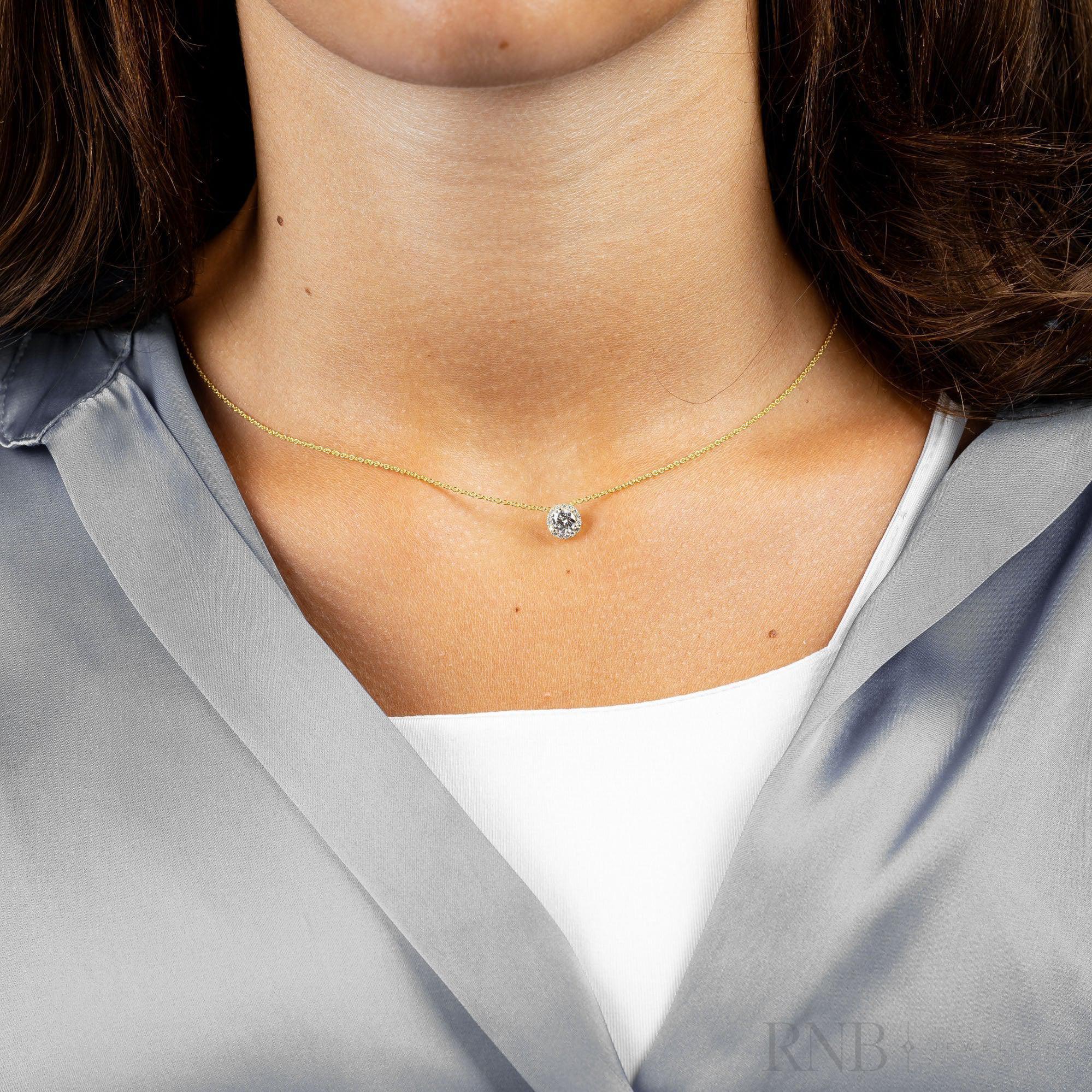 Halo Diamond Pendant