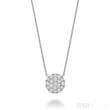 Pave Round Diamond Necklace
