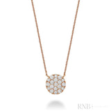 Pave Round Diamond Necklace