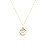 Circle Of Life Diamond & Pearl Pendant