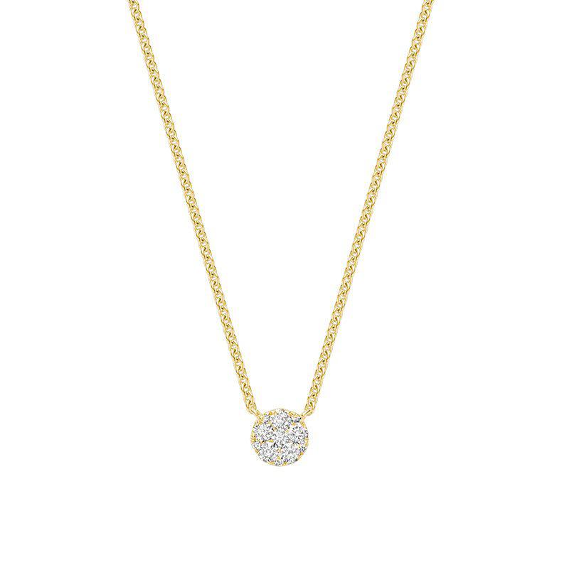 Round Cluster Diamond Pendant