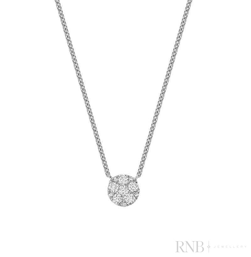 Round Cluster Diamond Pendant