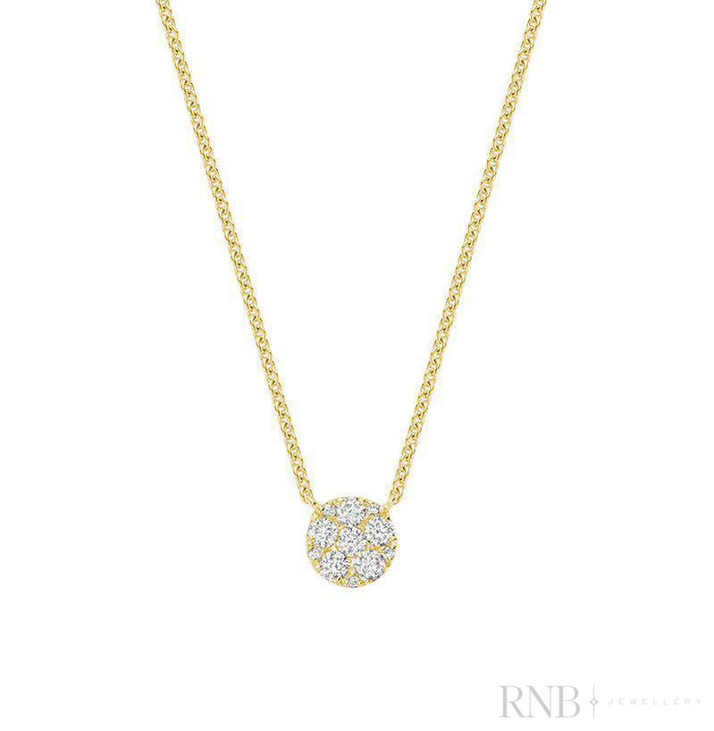 Round Cluster Diamond Pendant