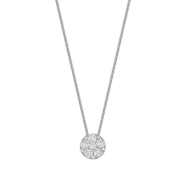 Round Cluster Diamond Pendant