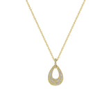 Elegant Drop Pave Diamond Pendant