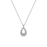 Elegant Drop Pave Diamond Pendant