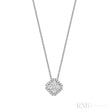 Cushion Halo Cluster Diamond Pendant