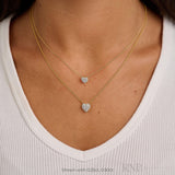 Halo Heart Illusion Diamond Pendant