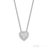 Halo Heart Illusion Diamond Pendant